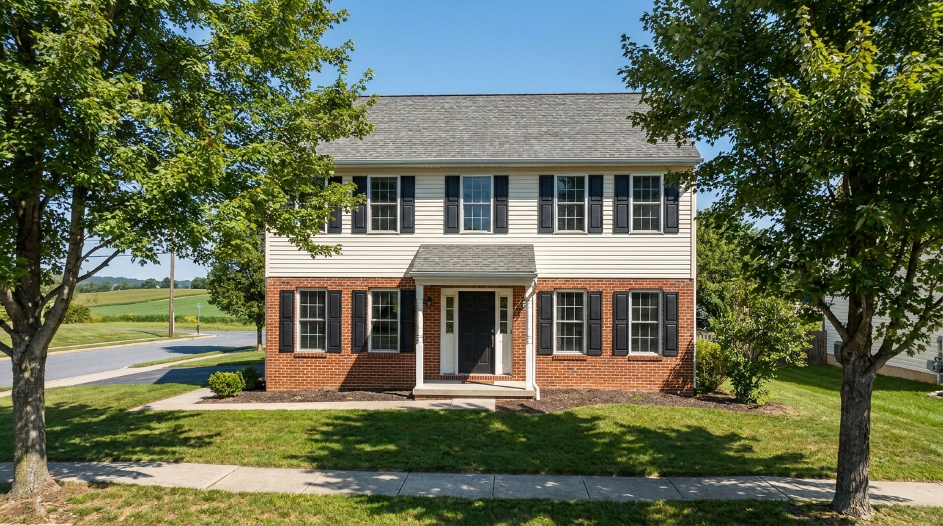 Homeowner reviewing a roofing contract on a porch in Gettysburg, Pennsylvania